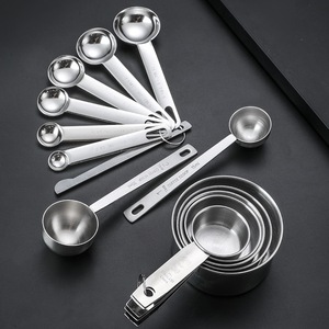 Nhà bếp Baking nấu ăn Công cụ Nguồn cung cấp thép không gỉ Trà Hương liệu gia vị bột đo cup Spoon Set - Product Image 4