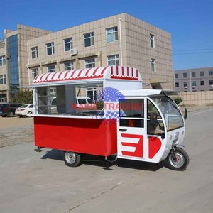 Custom-Designed Stylish Electric <b>Tricycle</b> Food Cart Stainless Steel Construction Rust Resistant for Selling Candy Chips Bread - Product Image 3