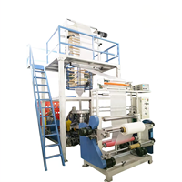 Ligne de production de film soufflé par co-extrusion à 3 couches avec moteur pour emballage LDPE/PP/HDPE