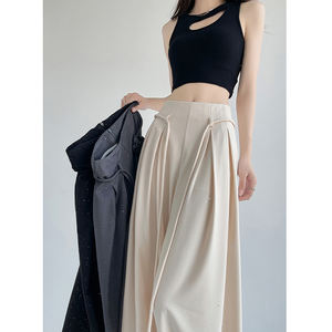 <span class=keywords><strong>Pantaloni</strong></span> lunghi <span class=keywords><strong>Palazzo</strong></span> Beige <span class=keywords><strong>a</strong></span> vita alta da donna <span class=keywords><strong>con</strong></span> coulisse <span class=keywords><strong>pantaloni</strong></span> taglie forti da donna - Product Image 3