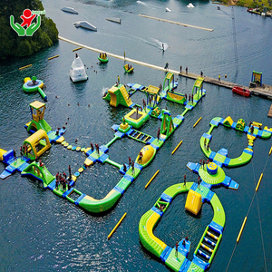 Percorso Ostacoli Gonfiabile in PVC Durevole, Parco Acquatico Galleggiante, Gara di Ostacoli Acquatici Gonfiabile per Divertimento in Lago e Mare - Product Image 5