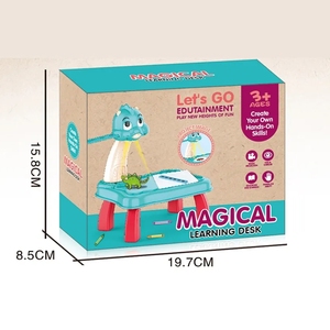 ชุดกระดานวาดภาพสำหรับเด็กชุดโต๊ะเรียนศิลปะไดโนเสาร์การ์ตูน - Product Image 4