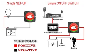 Heavy Duty Dpdt 12V 24V 48V Dual Car Fahrzeug RV Marine Boot Batterie Isolator Haupt schalter Trennen Sie das Power Cut Off Kit