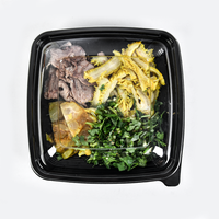 7 "8" 9 "MFPP boîte 2 3 compartiments emballage alimentaire à clapet MFPP récipient alimentaire avec couvercle à charnière
