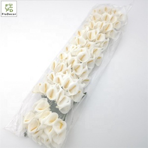 En gros pas cher 144 pièces/sac 2cm mousse artificielle PE Mini Calla Lily tête de fleur pour bricolage couronne <span class=keywords><strong>mariage</strong></span> gâteau boîte décoration - Product Image 2