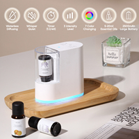 Diffuseur d'huiles essentielles sans eau de luxe, rechargeable par USB, nébuliseur de parfum, machine à parfum avec lumière LED pour usage domestique, vente en gros