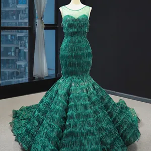 Jancember RSM66864 yeşil mermaid akşam kız bayanlar için akşam gece elbisesi