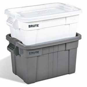 Eckiger Mehrzweckbehälter Von Rubbermaid Mit Schnappverschluss-Deckel, Inhalt 75,5 Litre, Weiß - Product Image 3
