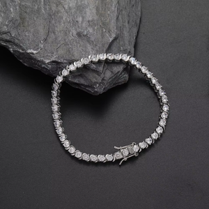 3mm2 Claw Tennis <b>Bracelet</b>, Single-row Bag Set With 2-claw Zircon Necklace for Women Tanjing Fashion Lijing Necklace - Product Image 1
