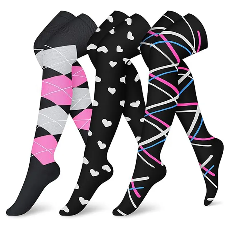 REMOULD custom dress over logo knee high knitted long socks women girls thigh high socks custom no minimum