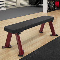Banc de musculation plat commercial KAISHI, banc d'entraînement robuste pour la musculation de la poitrine, utilisation en salle de sport