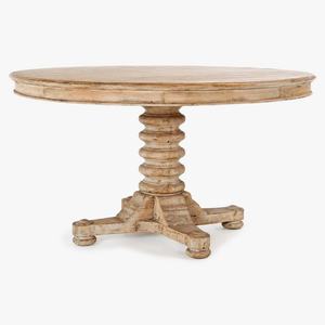 Mesa de Comedor Carter para 8 Personas, Redonda, Minimalista, de Madera Reciclada, Estilo Rústico Americano, Hecha a Mano, Mueble para el Hogar, Antiguo, OEM, ODM - Product Image 1