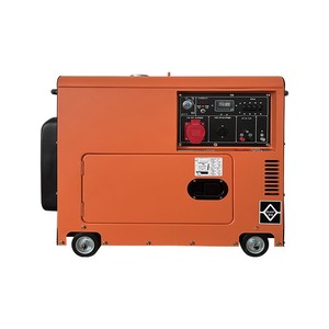 Groupe électrogène diesel silencieux mobile refroidi par air, 3 kW <span class=keywords><strong>à</strong></span> 8 kW, 230V/400V, 50Hz, 3000 tr/min, démarrage électrique, pour usage domestique et extérieur - Product Image 4