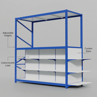 Étagère de rayonnage à capacité de charge élevée, hauteur réglable, connexion par verrouillage de poutre, unité de structure en acier pour stockage en entrepôt