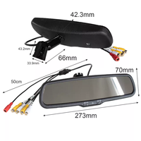Monitor mobil layar ganda LCD 4.3 inci, Monitor mobil 4ch Av in dengan braket khusus untuk Toyota Jeep Ford Honda Nissan