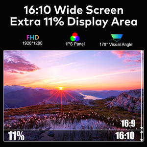 จอภาพแบบ Quad Monitor, จอแสดงผลแล็ปท็อปขนาด 14 นิ้วแบบพกพา, ความละเอียดและช่วงสี: 1920*1200 ใช้งานร่วมกับ Wins/Mac ได้ - Product Image 3