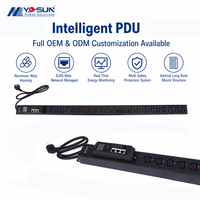 OEM ODM Barrette d'alimentation verticale longue pour rack, PDU intelligent RJ45, gérée par web, avec surveillance numérique en temps réel et contrôle individuel des prises