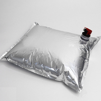 Sacs aseptiques en PE/VMPET recyclables et étanches en gros, 5L/10L, avec valve, pour eau potable, vin, jus, lait, huile d'olive