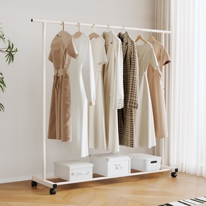 Séchoir à linge <span class=keywords><strong>en</strong></span> métal, support de sol pour chambre à coucher, <span class=keywords><strong>porte</strong></span>-vêtements d'intérieur, dortoir, <span class=keywords><strong>porte</strong></span>-sandales, barre robuste, balcon, simple, <span class=keywords><strong>porte</strong></span>-<span class=keywords><strong>manteau</strong></span> - Product Image 3