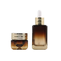En stock, flacon en verre de luxe carré mat de 30 ml, 50 ml, 100 ml, vaporisateur, pompe, flacon de crème, pot de crème, emballage cosmétique