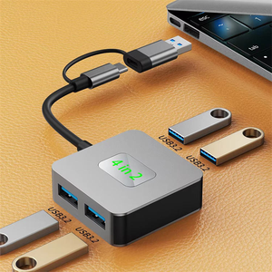 Wfyear USB C HUB 4พอร์ต USB ประเภท C ถึง USB3.2อะแดปเตอร์ตัวแยกฮับ <span class=keywords><strong>Gen2</strong></span> 10Gbps สำหรับ MacBook <span class=keywords><strong>Pro</strong></span> Air <span class=keywords><strong>iPad</strong></span> <span class=keywords><strong>Pro</strong></span> แล็ปท็อปพีซี - Product Image 4
