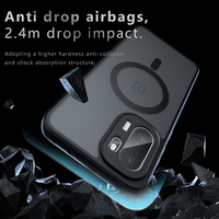 Pour téléphone Oneplus ACE6 6T 15R, design magnétique professionnel, TPU mat pour coque de téléphone portable antichoc