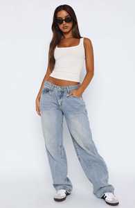 <span class=keywords><strong>Jeans</strong></span> <span class=keywords><strong>Donna</strong></span> Stile Europeo e Americano Nuovi di Tendenza Pantaloni a Gamba Larga da Lavoro <span class=keywords><strong>in</strong></span> Denim Elasticizzato Lavato - Product Image 3