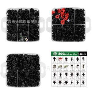 Unenda 800 Retainer <b>Clips</b> 41pcs Assorted Auto Fasteners For <b>Car</b> Repair Plastic Metal Mixed Set - Product Image 3