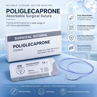 Sutures chirurgicales résorbables en acide polyglycolique Polyglactin 910, stériles, monofilament, homologuées CE ISO, pour usage vétérinaire, fourniture directe usine