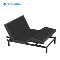 Lit double électrique Dreamotion, lit à plateforme double en métal réglable automatiquement avec USB, pliable et extensible