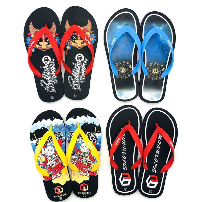 Custom Pattern Personalized Flip Flops Men Beach EVA Flip-flops Slippers