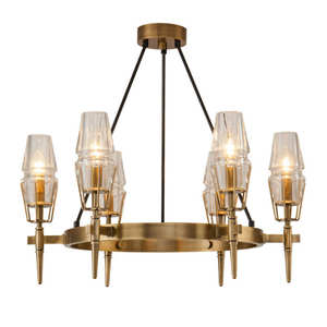 American <b>Retro</b> Candle Shape Hanging Lamp Industrial Style Iron Frame Glass Pendant <b>Light</b> for Restaurant - Product Image 6