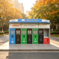 Station de tri des déchets écologique avec bacs multi-compartiments et système de contrôle des odeurs pour les communautés résidentielles