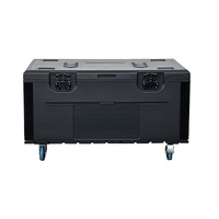 Valise de transport professionnelle pour location de scène, boîte à outils pour panneau d'affichage LED en promotion, valise en plastique à roulettes pour équipement d'éclairage de scène