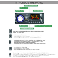Modul Dekoder Audio Pemutar MP3 Bluetooth TWS 12V dengan Fungsi Mikrofon untuk Panggilan dan Rekaman