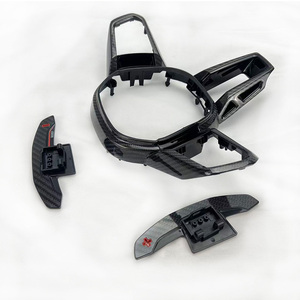 ฝาครอบตกแต่งคาร์บอนไฟเบอร์สไตล์สปอร์ต พร้อมก้านเปลี่ยนเกียร์แบบ Paddle Shifters สำหรับรถยนต์ <span class=keywords><strong>BMW</strong></span> G60 G70 G90 G48 G18 I5 <span class=keywords><strong>I7</strong></span> X Series - Product Image 6