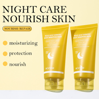 Masker pembungkus malam asam Kojic kunyit dengan VC Retinol pembersihan mendalam memelihara dan revitalisasi kulit 80g masker kupas MOOYAM
