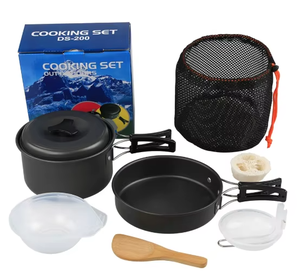 Juego de Utensilios de Cocina Portátiles de Aluminio Anodizado de la Más Alta Calidad, No Tóxico, Superficie Antiadherente, Capacidad de 1-2L, Paquete Mega Todo en Uno para Exteriores - Product Image 4