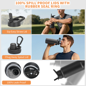 Trung Quốc 32Oz 40Oz Công Suất Lớn Thép Không Gỉ Ngoài Trời Chai Nước Giá Rẻ Đi Bộ Đường Dài Cốc Rơm Vòi Chân Không Bia Du Lịch Thân Thiện - Product Image 4