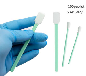 Outils de nettoyage de coton-tige d'industrie Non tissé antistatique dépoussiérage pour lentille de fenêtre de protection Laser 100 pièces par sac - Product Image 3