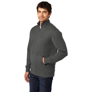 Sweat-shirt à fermeture éclair pour homme, logo brodé, vêtements de loisirs d'hiver pour l'extérieur, streetwear, coupe classique, polaire uni respirant - Product Image 4