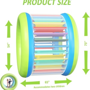 PVC <b>Inflatable</b> Rolling Wheel 73*65 Inch Multi Colors <b>for</b> Kids <b>Pool</b> Lake Backyard Lawn Active Outdoor Play - Product Image 2