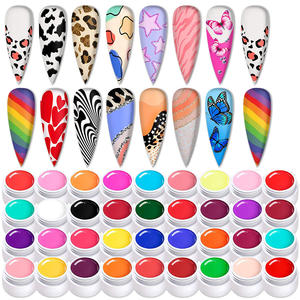 طلاء أظافر جل بألوان نقية طلاء أظافر جل بالأشعة فوق البنفسجية طلاء أظافر عالي الصبغة طبيعي - Product Image 1