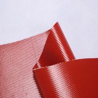 Tissu en fibre de verre enduit de silicone-résistant à la chaleur, ignifuge à haute température, résistant au feu.