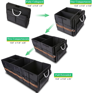 Organisateur de <span class=keywords><strong>coffre</strong></span> de voiture avec couvercle amovible, boîte de rangement pliable pour <span class=keywords><strong>coffre</strong></span> de voiture, SUV - Product Image 2