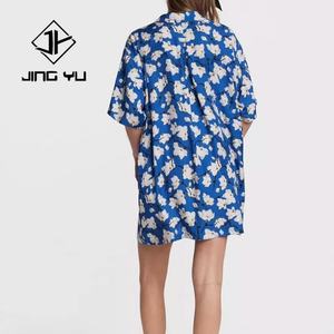 Vestido Camisero de Verano OEM, Suave y Liso, Hasta la Rodilla, Estampado Personalizado, MOQ Bajo, Vestido de Rayón con Botones para Mujer - Product Image 3