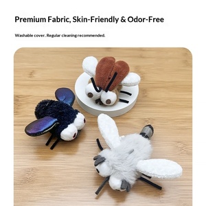 Jouet électrique pour chat en forme d'insecte volant simulé (mouche, moustique, <span class=keywords><strong>cafard</strong></span>), baguette de chat en peluche, auto-<span class=keywords><strong>jeu</strong></span> automatique, anti-ennui - Product Image 3