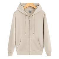 Sweat à capuche unisexe fin avec fermeture éclair, extérieur 100% PET Difu Cotton Shell, intérieur 93,2% Polyester 6,8% Spandex, broderie DTG sportive avec lettres