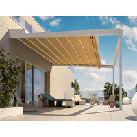 Chinois 4x3 toit jardin système rétractable auvent Gazebo Restaurant Pergola aluminium tente porte matériaux de construction