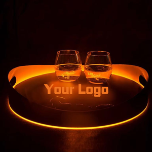Plateau de bar LED rechargeable personnalisé Miller pour boissons rondes, accessoires pour boissons, bière, vin, pour Prairie Organic Spirits <span class=keywords><strong>Santa</strong></span> <span class=keywords><strong>Fe</strong></span> - Product Image 1